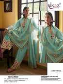 Rinaz Fashion Design No 1872 Cambric Cotton Embroidered Suit