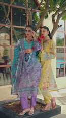 Levisha Zara Shahjahan Printed Cotton Suits with Mal Mal Dupatta